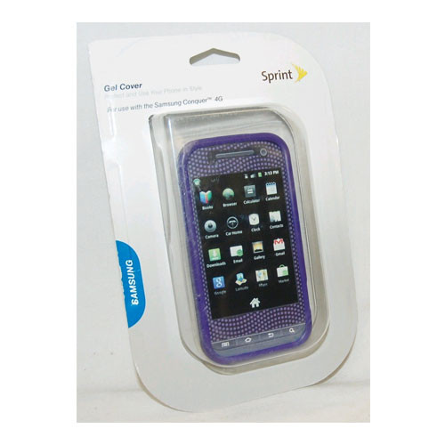 Sprint Protective Gel Flexible Phone Case for Samsung Conquer 4G - Purple