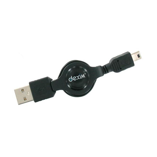 Dexim Retractable Universal Mini USB Data Cable (HTC  BlackBerry  Audiovox)