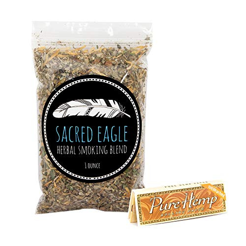 Sacred Eagle Herbal Smoking Blend with Unbleached Rolling Papers (1 oz Refill Bag)