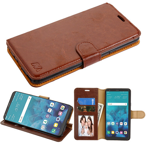 MYBAT Brown MyJacket Wallet(w/ Tray)(562) for Stylo 4 Plus Stylo 4