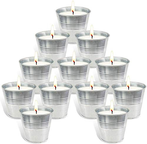 YIH Citronella Candles Wax Bucket Candle Seaside Escape 12-Pack