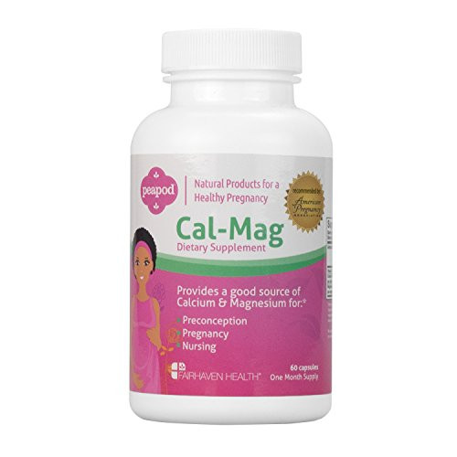 Fairhaven Health Peapod Cal-Mag Pregnancy & Lactation Supplement  Contains Calcium  Magnesium  & Vitamin D3 for Pregnancy  Baby and Female Health  Vegetarian and All-Natural for Women (1 Month Supply)
