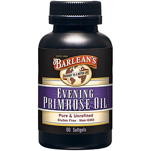 Barlean's Evening Primrose Oil Softgels with Gamma-Linolenic Acid (GLA) - Non-GMO  Gluten-Free - 60-Softgels