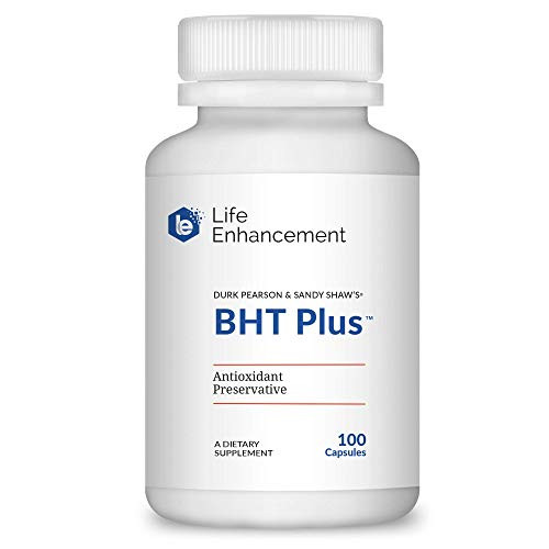 Life Enhancement BHT Plus - Antioxidant Preservative - 180mg BHT and 80mg Vitamin C (Ascorbyl Palmitate) - 100 Serving