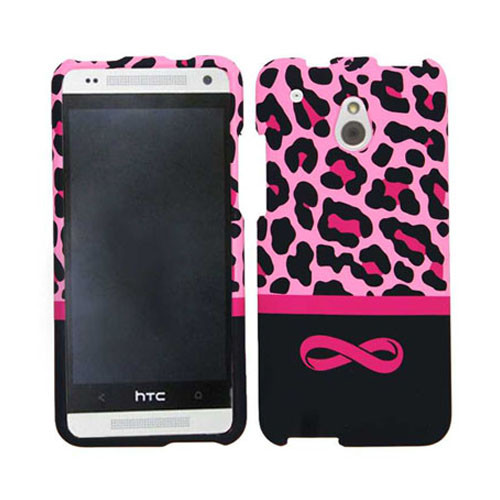 Snap-On Protector Case for HTC One Mini (Pink Leopard with Infinity Logo)