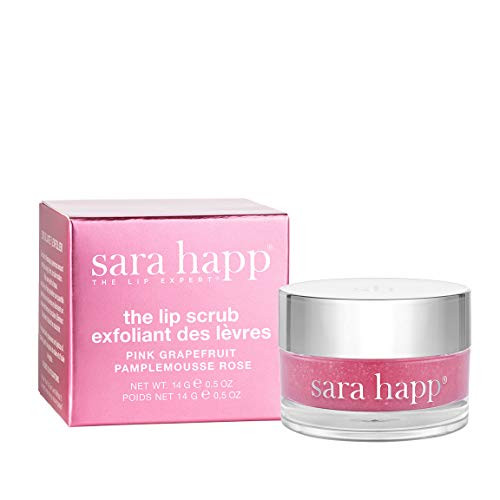 sara happ The Lip Scrub: Pink Grapefruit Sugar Scrub  Exfoliating Lip Treatment  Moisturizer for Dry and Flaky Lips  Vegan  0.5 oz