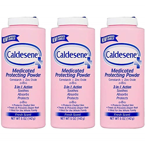 Caldesene Medicated Protecting Powder with Zinc Oxide & Cornstarch-Talc Free  5 oz | Pack of 3
