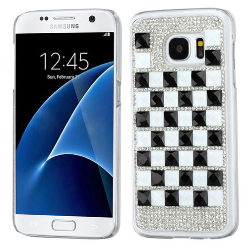 MYBAT Black/White Desire Back Protector Cover for G930 (Galaxy S7)