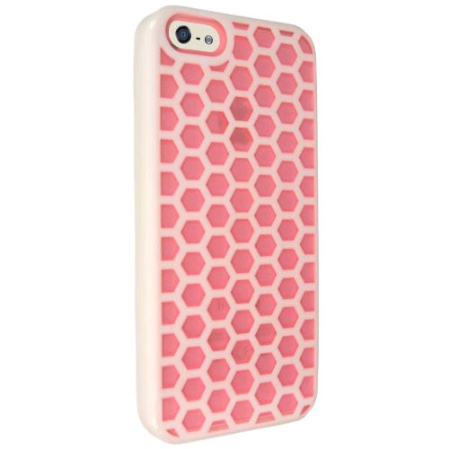 Technocel Honeycomb Hybrigel for Apple iPhone 5 - Pink/White