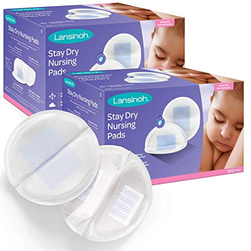 Lansinoh Stay Dry Disposable Nursing Pads for Breastfeeding  200 Count (Pack of 1)