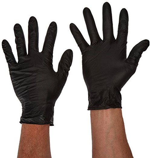Atlantic Safety Products Lightning Gloves (Black  X-Large) - Box of 100  (Model: ASPBXL)