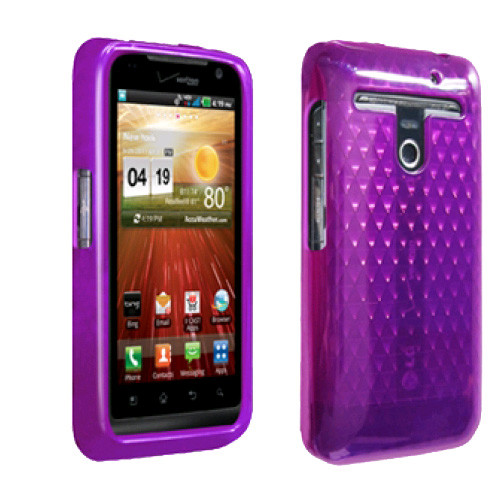 OEM Verizon LG Revolution VS910 High Gloss Silicone Case (Purple) (Bulk Packaging)