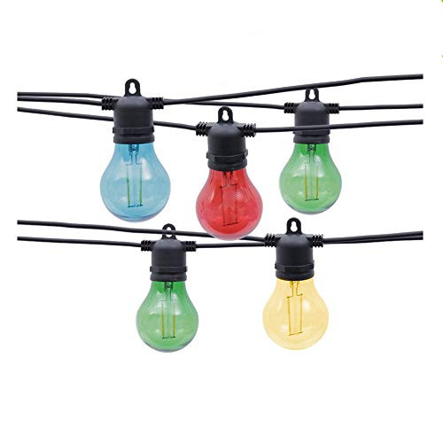 Outdoor Patio String Lights Dimmable LED 10 Globe Bulbs Low Voltage Safety Waterproof Prevent Initiation Controllable 33Ft(Multiple Colors)