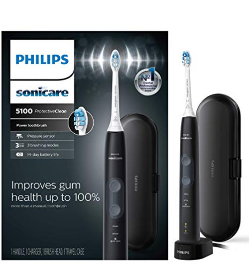 Philips Sonicare ProtectiveClean 5100 Gum Health  Rechargeable Electric Power Toothbrush  Black  HX6850/60