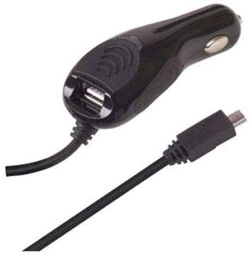 Wireless Solutions Micro USB Car Charger with Dual Output USB for Most Micro USB
