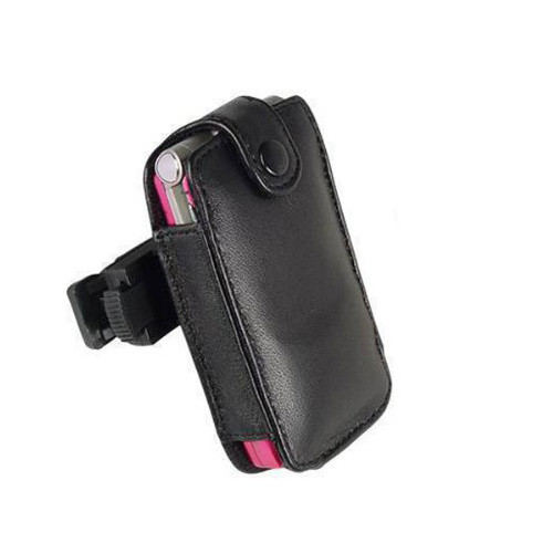 Technocel Fitted Leather Case for Motorola V3 (Black)