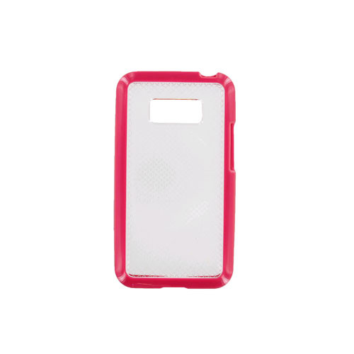 Technocel Hybrigel Case for LG LS696 Optimus Elite - Pink/Clear