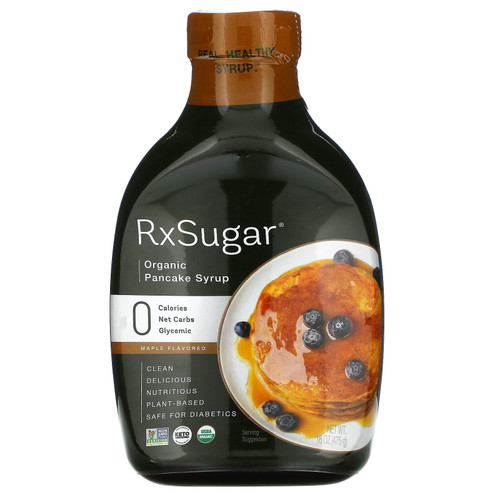 RxSugar  Organic Pancake Syrup  Maple Flavored  16 oz (475 g)