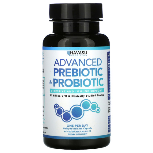 Havasu Nutrition  Advanced Prebiotic & Probiotic  20 Billion CFU  60 Vegetable Capsules