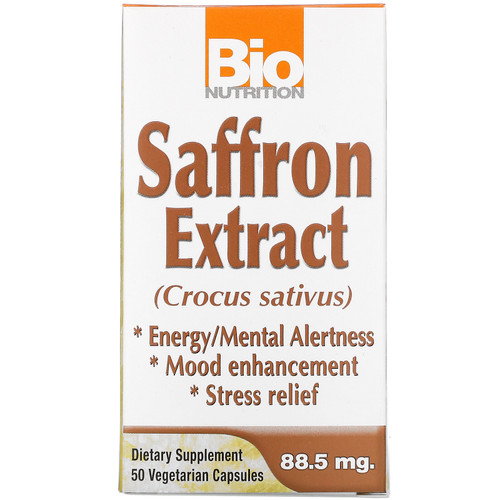 Bio Nutrition  Saffron Extract  50 Vegetarian Capsules