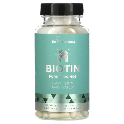 Eu Natural  Biotin  5 000 mcg  120 Vegetarian Capsules