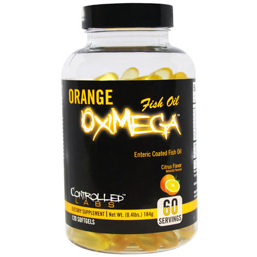 Controlled Labs  Orange OxiMega Fish Oil  Citrus Flavor  120 Softgels