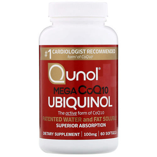 Qunol  Ubiquinol  Mega CoQ10   100 mg  60 Softgels