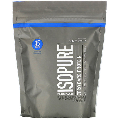 Isopure  Zero Carb  Protein Powder  Creamy Vanilla  1 lb (454 g)