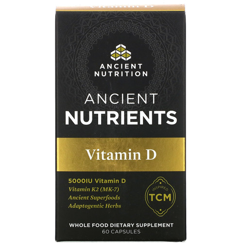 Dr. Axe / Ancient Nutrition  Ancient Nutrients  Vitamin D  5 000 IU  60 Capsules