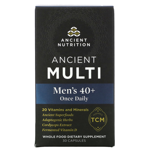 Dr. Axe / Ancient Nutrition, Ancient Multi, Men's 40+ Once Daily, 30 Capsules