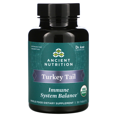Dr. Axe / Ancient Nutrition  Turkey Tail  Immune System Balance  30 Tablets