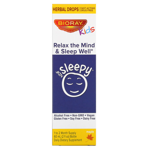 Bioray  Kids  NDF Sleepy  Relax The Mind & Sleep Well  Maple  2 fl oz (60 ml)