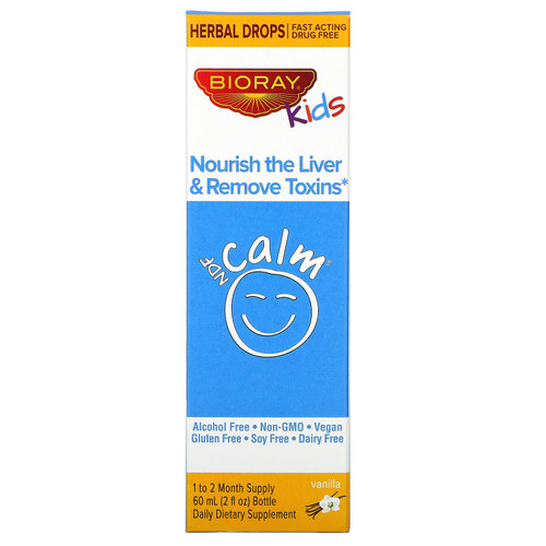 Bioray  NDF Calm  Nourish the Liver & Remove Toxins  Kids  Vanilla Flavor  2 fl oz (60 ml)