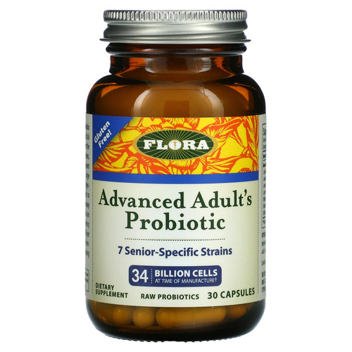 Flora  Advanced Adult's Probiotic  34 Billion Cells  30 Capsules