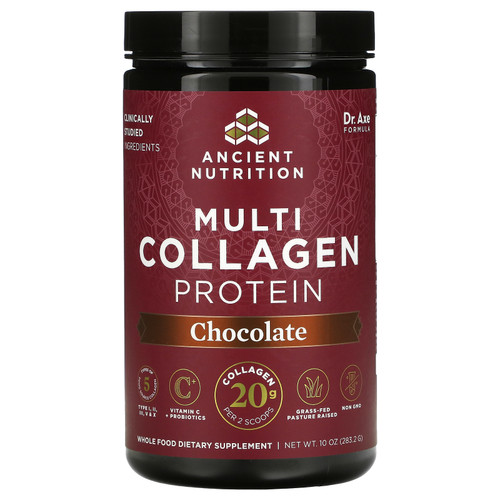 Dr. Axe / Ancient Nutrition, Multi Collagen Protein, Chocolate, 10 oz ( 283.2 g)