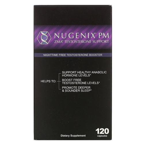 Nugenix  ZMA Testosterone Booster  Nighttime Free Testosterone Booster  120 Capsules