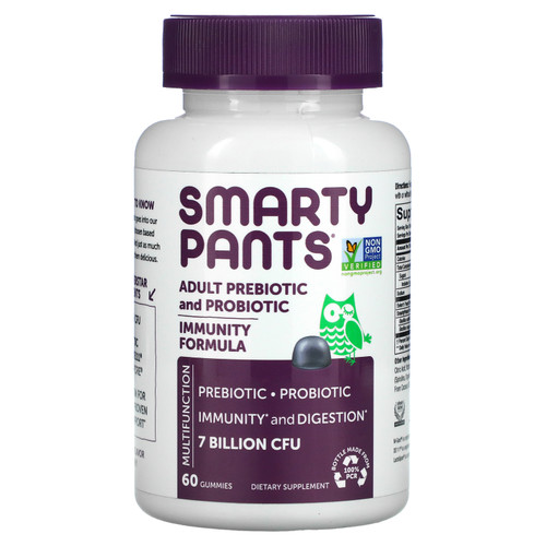 SmartyPants  Adult Prebiotic & Probiotic  Blueberry  7 Billion CFU  60 Gummies