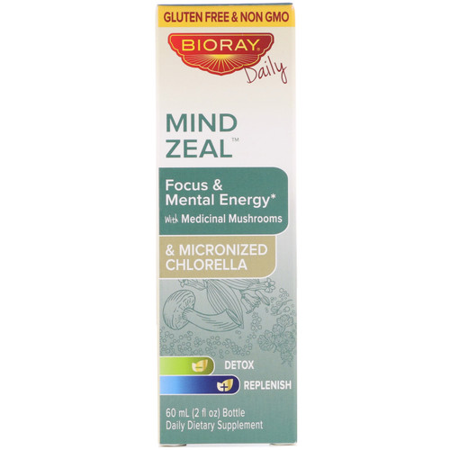 Bioray  Mind Zeal  Focus & Mental Energy  Alcohol Free  2 fl oz (60 ml)
