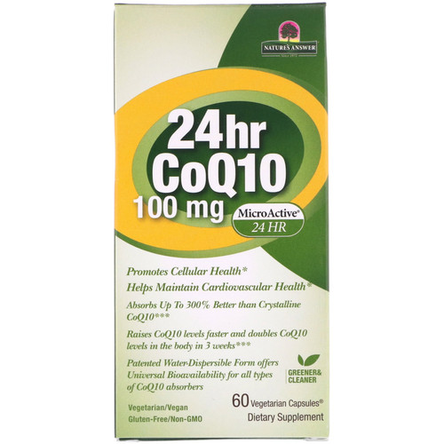 Genceutic Naturals  24hr CoQ10  100 mg  60 Vegetarian Capsules