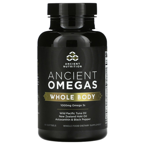 Dr. Axe / Ancient Nutrition  Ancient Omegas  Whole Body  1 000 mg  90 Softgels