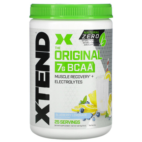 Xtend  The Original 7G BCAA  Natural Zero  Blueberry Lemonade  13 oz (367.5 g)