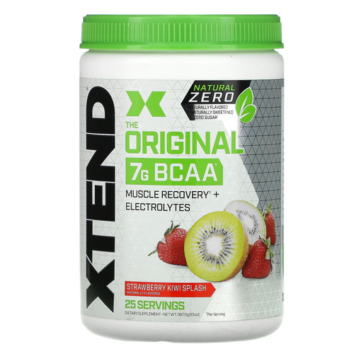 Xtend  The Original 7G BCAA  Natural Zero  Strawberry Kiwi Splash  13 oz (367.5 g)