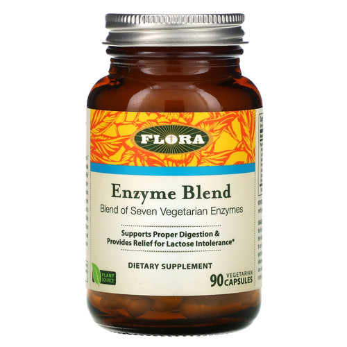 Flora  Enzyme Blend  90 Vegetarian Capsules