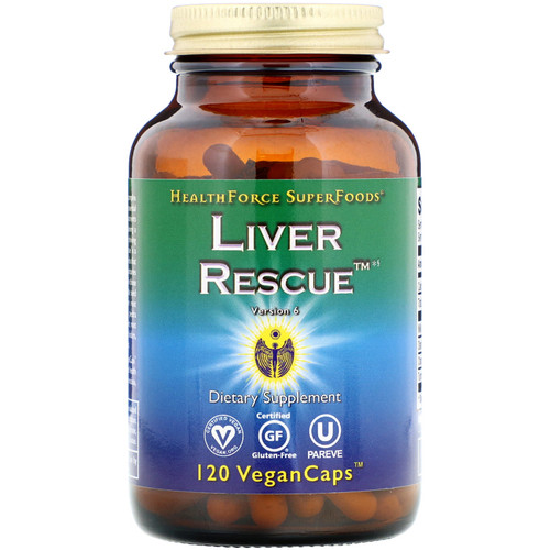 HealthForce Superfoods  Liver Rescue  Version 6  120 Vegan Caps