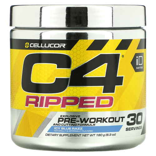 Cellucor  C4 Ripped  Pre-Workout  Icy Blue Razz  6.3 oz (180 g)