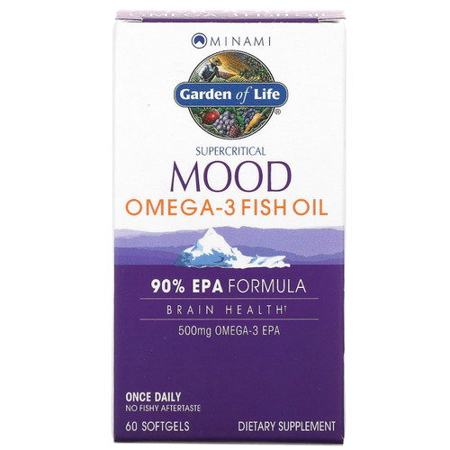 Minami Nutrition  Supercritical Mood Omega-3 Fish Oil  500 mg  60 Softgels