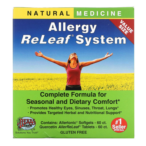 Herbs Etc.  Allergy ReLeaf System  2 Bottles  60 Softgels/Tablets