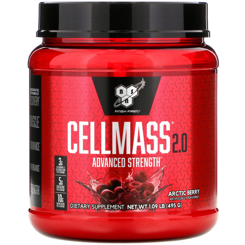 BSN  Cellmass 2.0  Advanced Strength  Post Workout  Arctic Berry  1.09 lb (495 g)