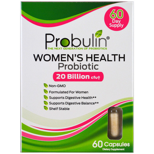 Probulin  Women's Health  Probiotic  20 Billion CFU  60 Capsules