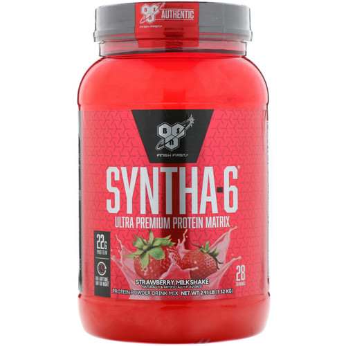 BSN  Syntha-6  Ultra Premium Protein Matrix  Strawberry Milkshake  2.91 lbs (1.32 kg)